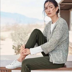 J.Jill Pure Jill Sweater Women's Large Open Cardigan Tie Front Green